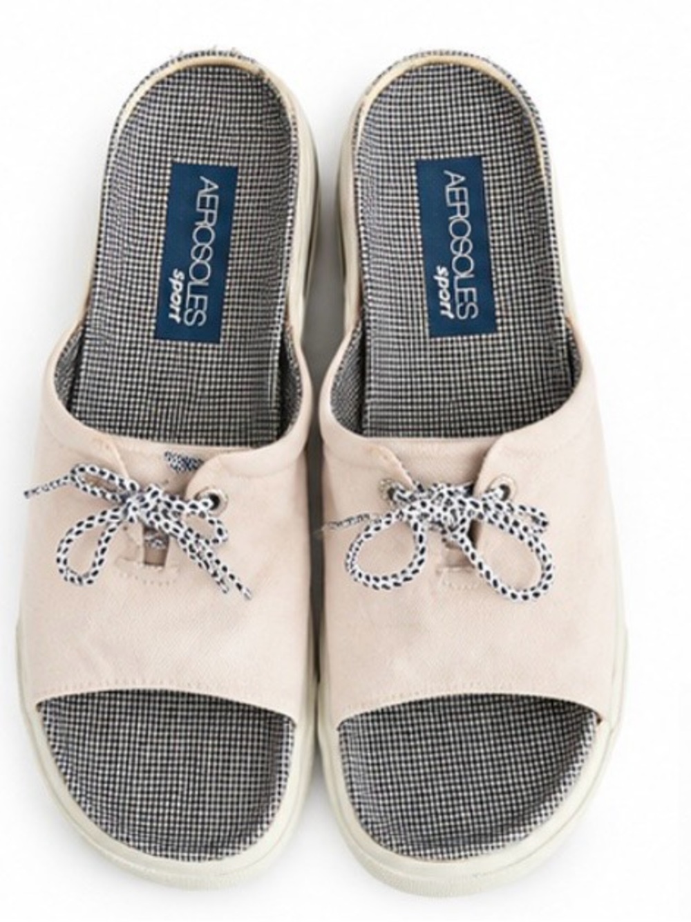 AEROSOLES Sport Canvas Peep-Toe Slip-On Sandals. Size 8.5
